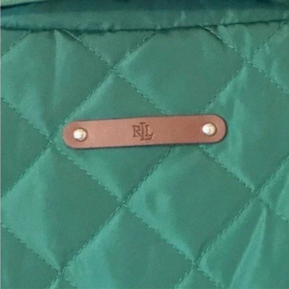 Ralph Lauren Preppy Quilted Coat Women’s Size XL Emerald Green Snap Closure EUC - Picture 5 of 9